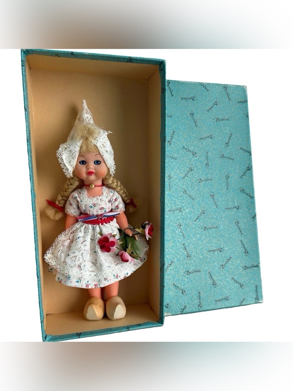 Vintage Dovina Dutch Girl Doll Bloemenmeisje V.22 in its Original Box